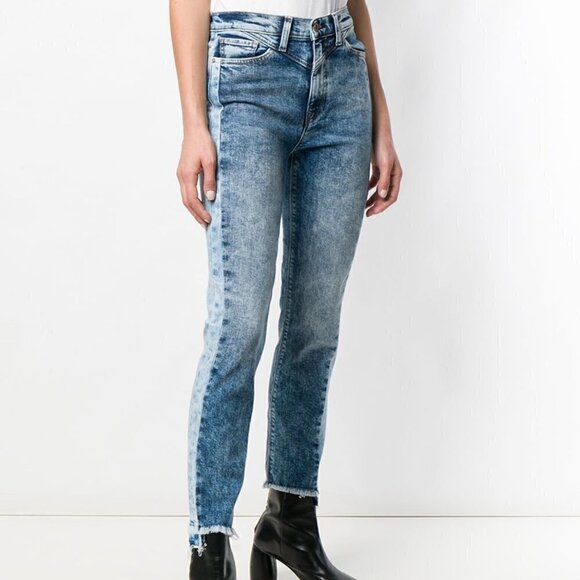 NEW Hudson Zoeey Acid Wash High Waisted Blue Denim Jeans Size 24 - Picture 1 of 8